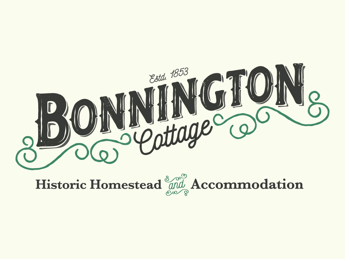 Bonnington Cottage Historic Homestead &amp; Accommodation Logo Design Branding