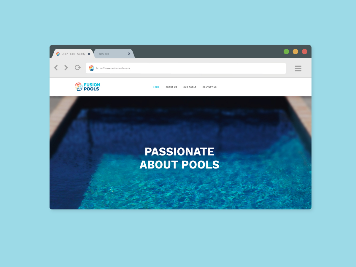 Fusion Pools - Web Design, Simple Website, Squarespace, Landing Page