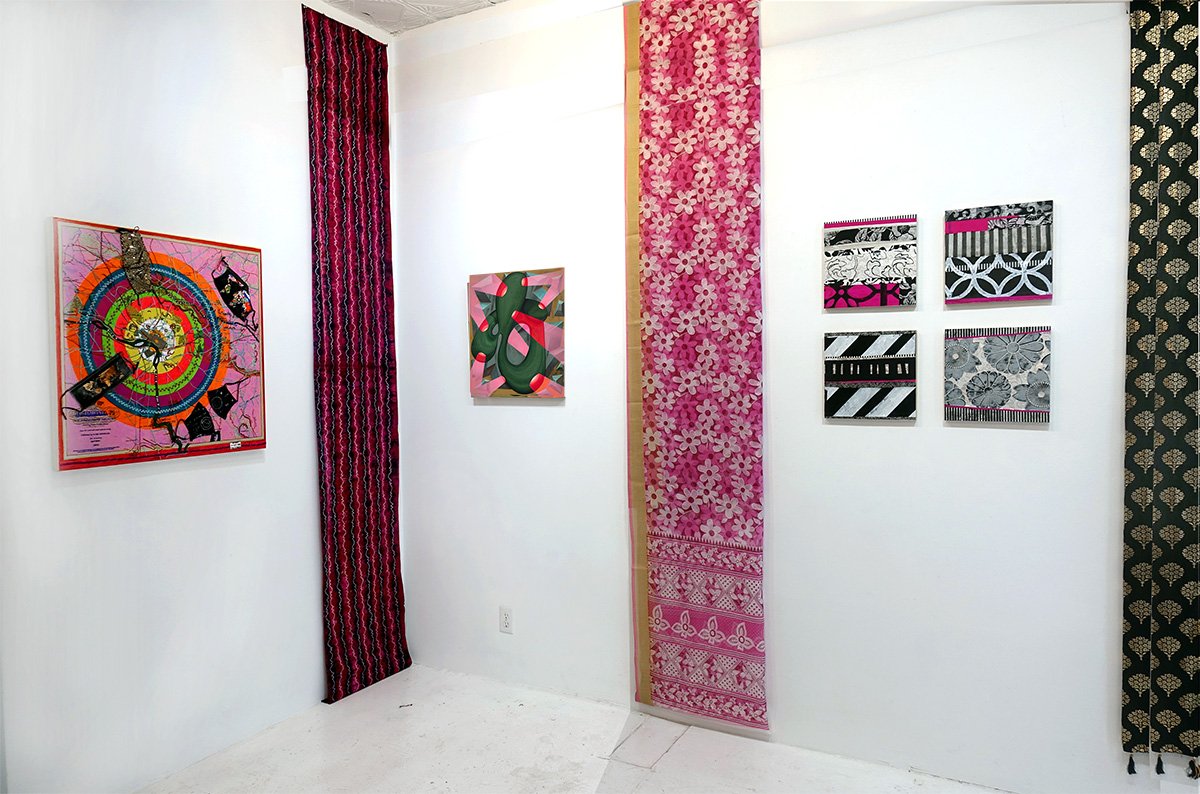 paintings l to r: Joyce Kozloff, Steve DeFrank, Margaret Lanzetta