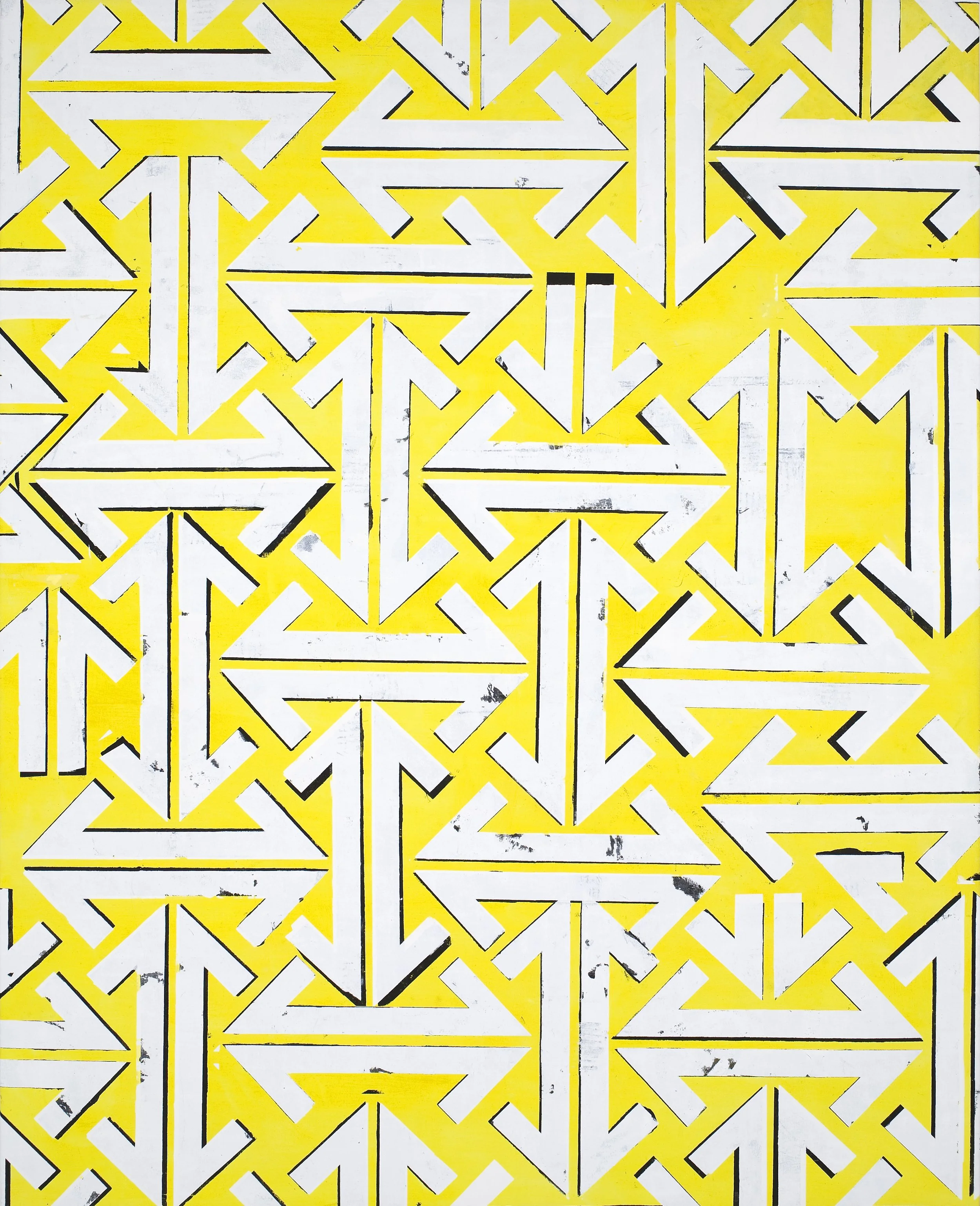 Stylish Show Up 60" x 52"  oil & enamel on canvas
