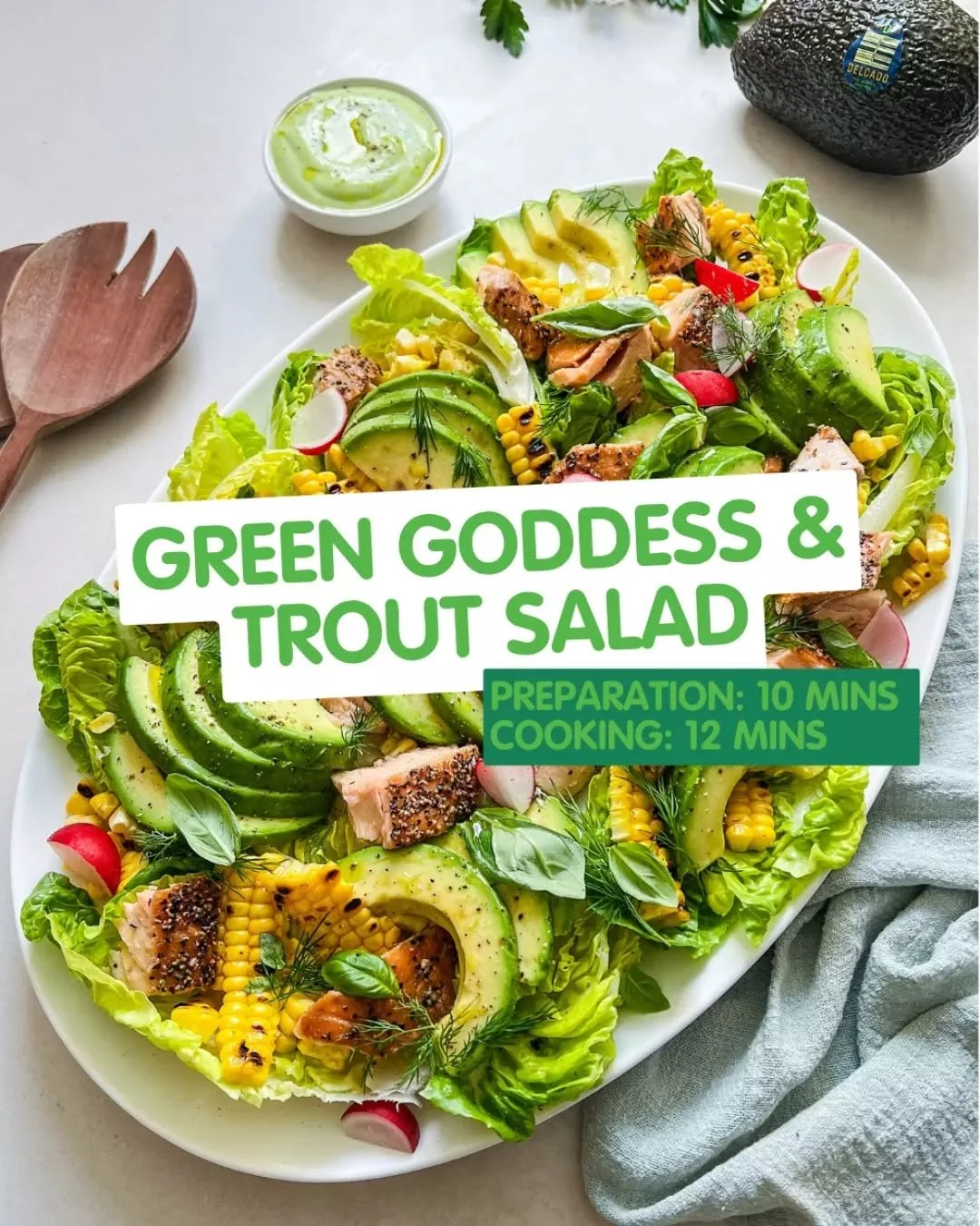 🥗🌿 Bright, fresh and full of WA flavour &mdash; this Green Goddess &amp; Trout Salad brings together local fish, crisp greens and herby dressing for a summer plate you&rsquo;ll want again and again. Perfect for sharing with friends 🙌🏼 

#WAFresh 