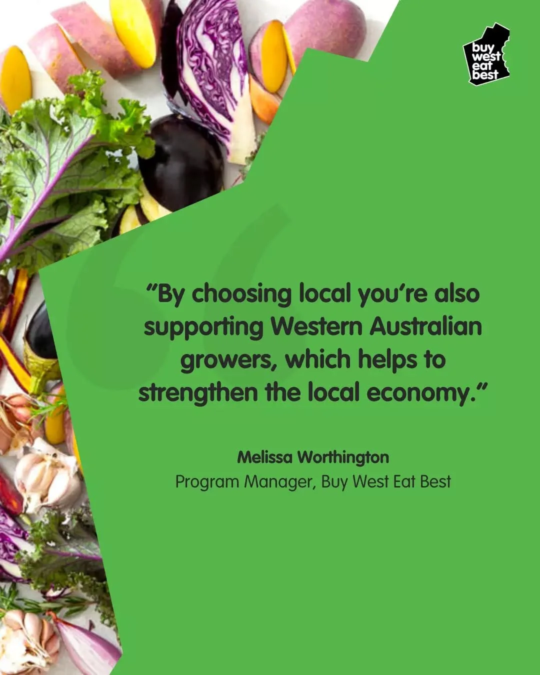 Every local choice makes a difference 💚

Supporting Buy West Eat Best members means supporting Western Australian growers and producers, strengthening the local economy and keeping food production thriving across the state.

#BuyWestEatBest #BuyWest