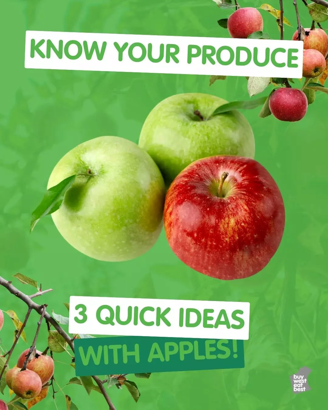 🍏💚 Three quick ways to fall for apples this autumn.

Crisp, sweet and grown across Western Australia, apples are one of the season&rsquo;s most versatile ingredients.

Whether you&rsquo;re cooking, baking or keeping things simple, here are three ea