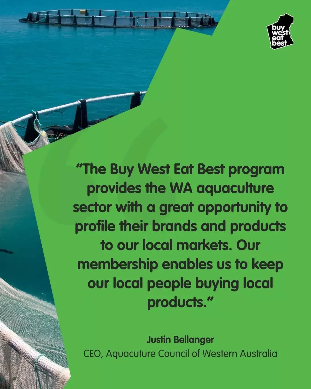 Backing WA aquaculture means backing local producers, local jobs and local communities 🦞💚

Programs like Buy West Eat Best help give WA aquaculture brands and products greater visibility with local consumers &mdash; encouraging more Western Austral