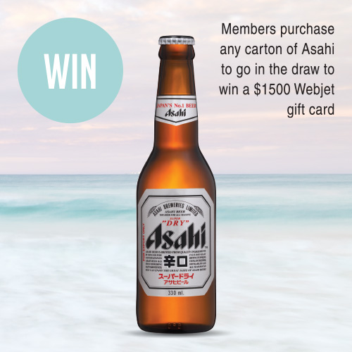 Asahi Super Dry 330ml stubbies 24’s $46.99 carton