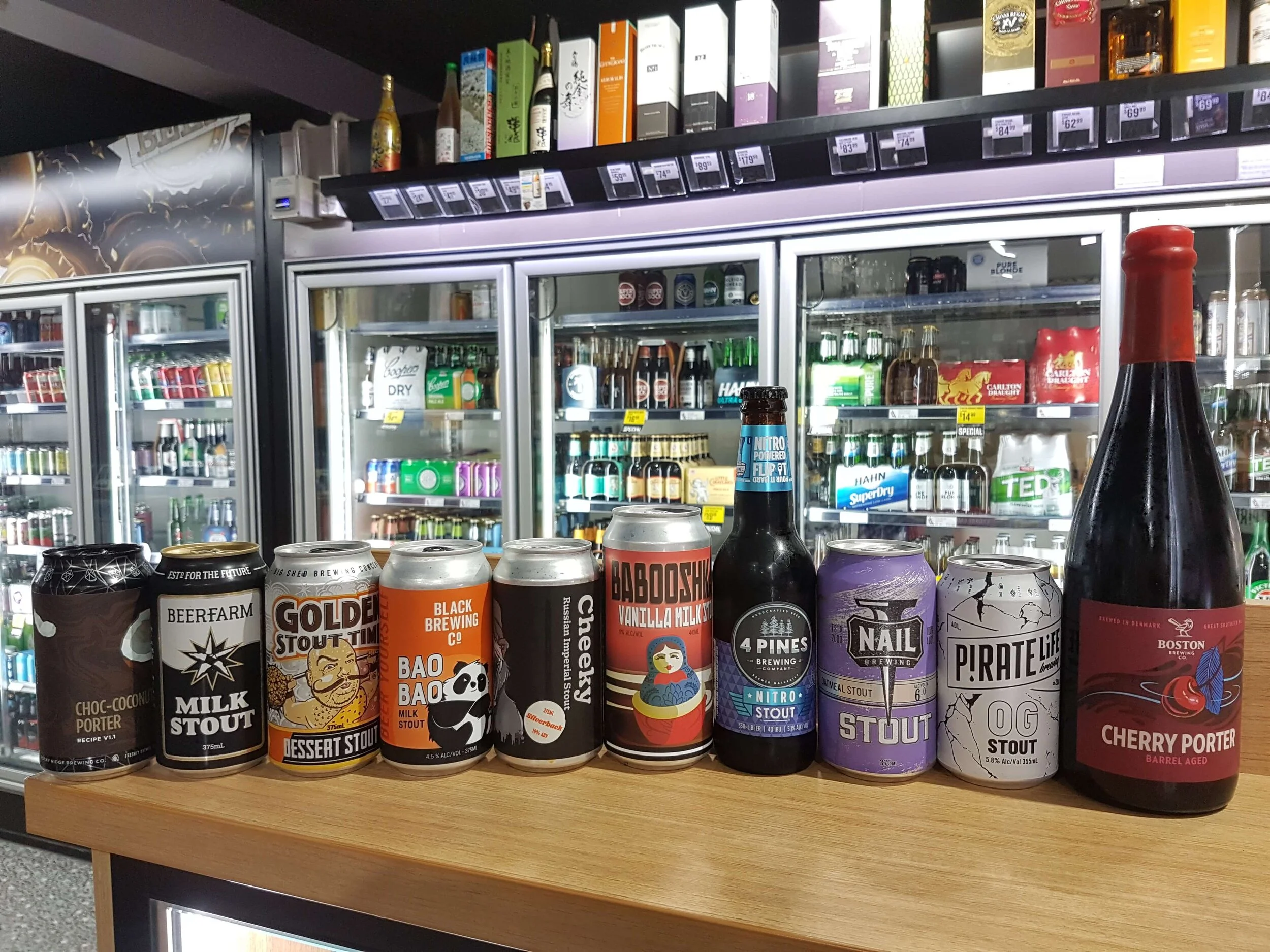 Winter Dark Craft Beers Lineup