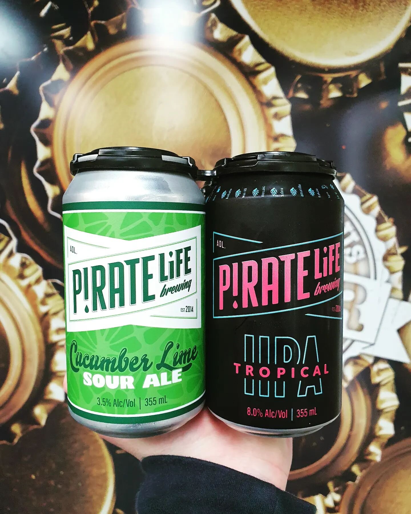 Fresh drops from @piratelifebeer instore this week. A new comer with a refreshing cucumber and lime sour sitting at a tasty 3.5% ABV, as well as a now local favourite in the Tropical IIPA at a respectable 8% ABV. Plenty of these and more crafties in 