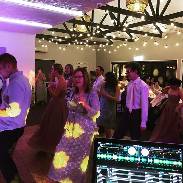 A wedding of 18 people last night, everyone getting involved