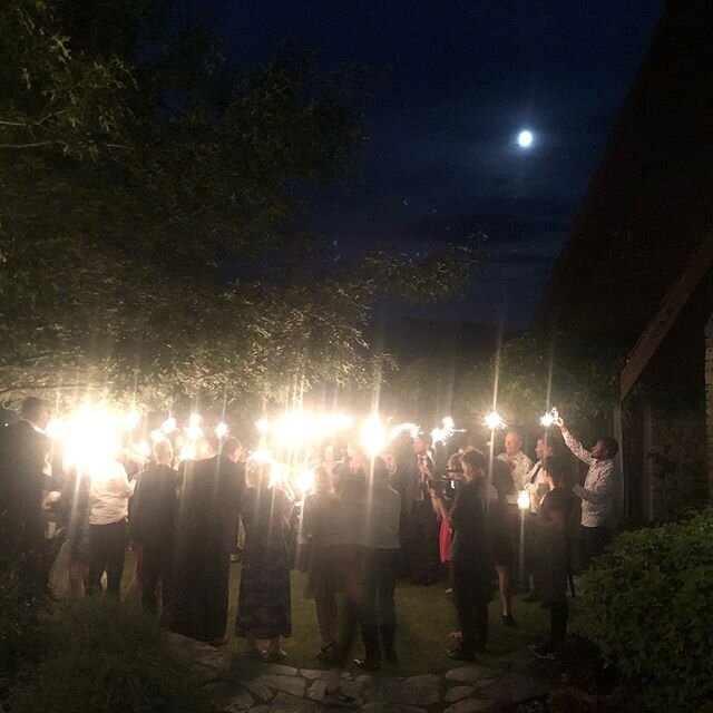 Some sparkler action tonight before the first dance