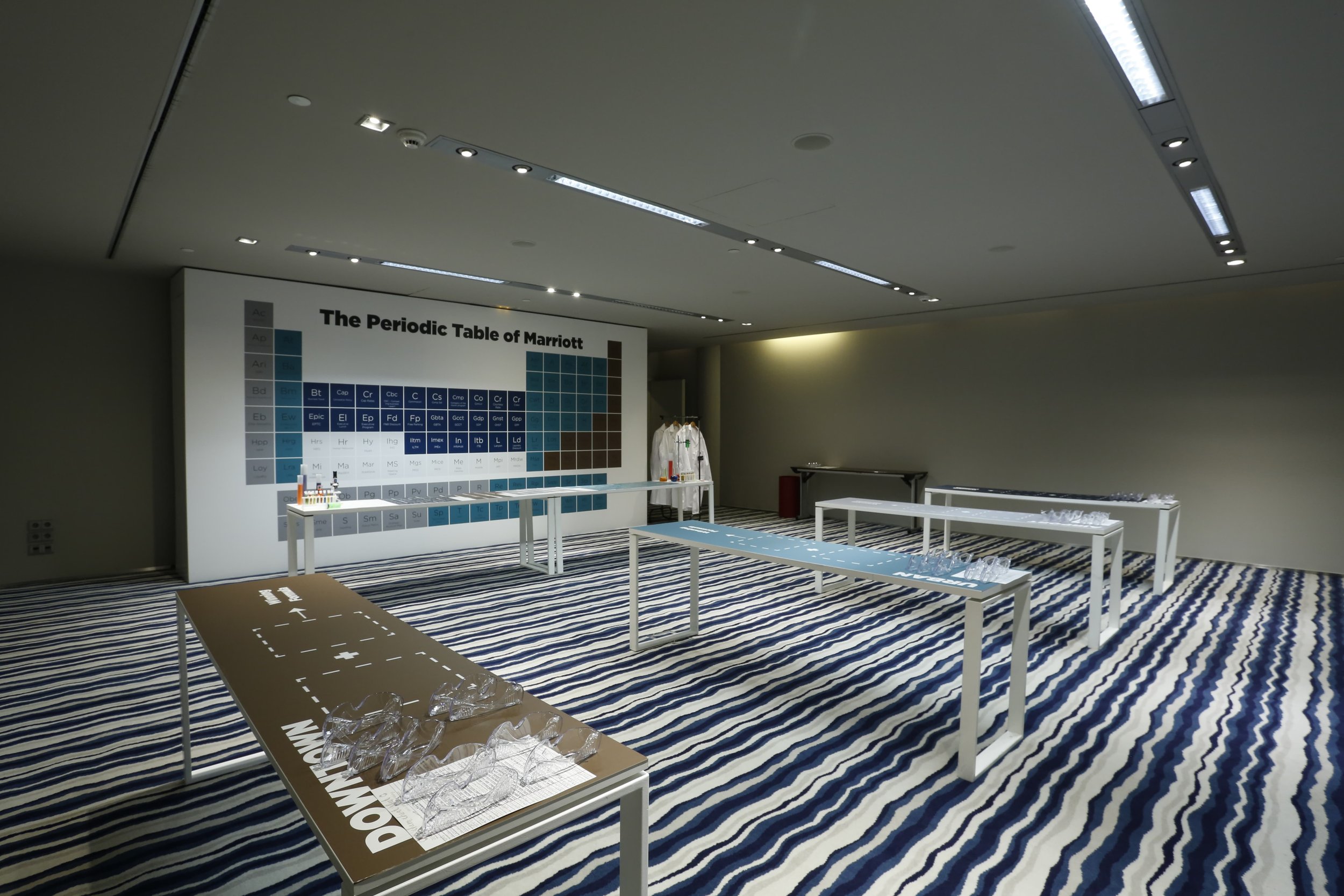 Vinyl Wall and Tables for Marriott