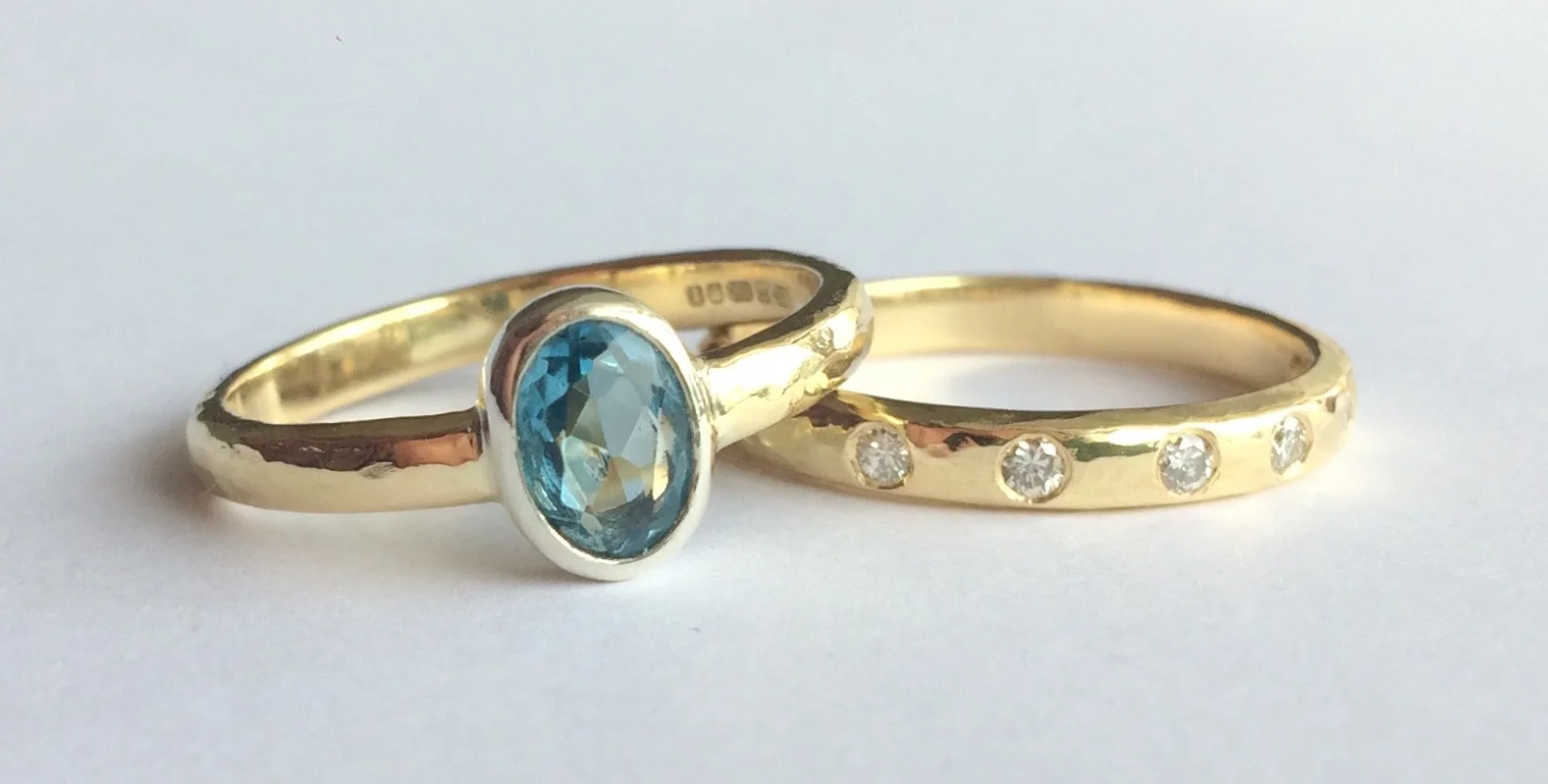 Engagement Ring and Wedding Band Remodelling & Reimagining as a very special Anniversary Celebration
