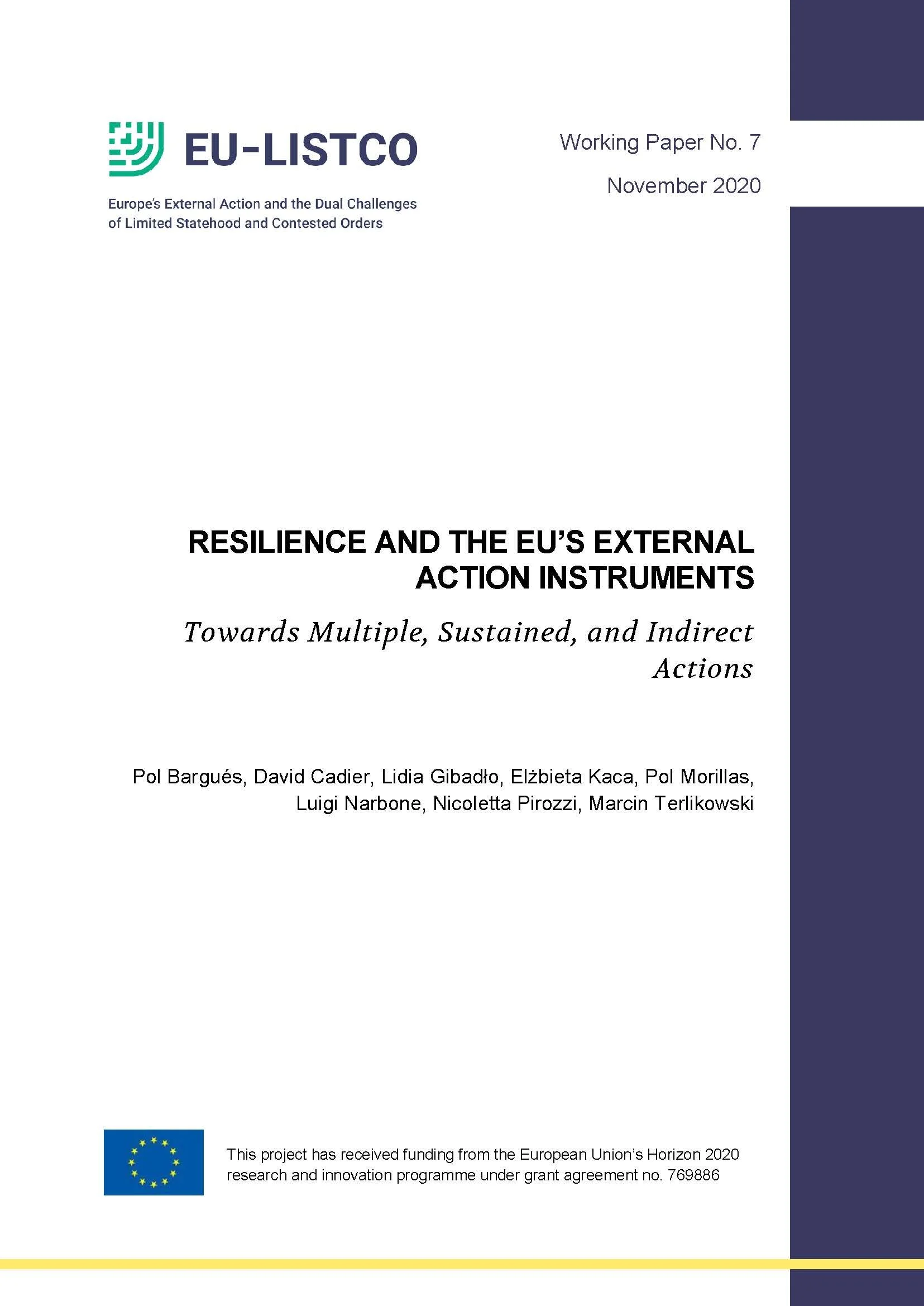 Resilience and the EU's External Action Instruments: Towards Multiple, Sustained, and Indirect Actions