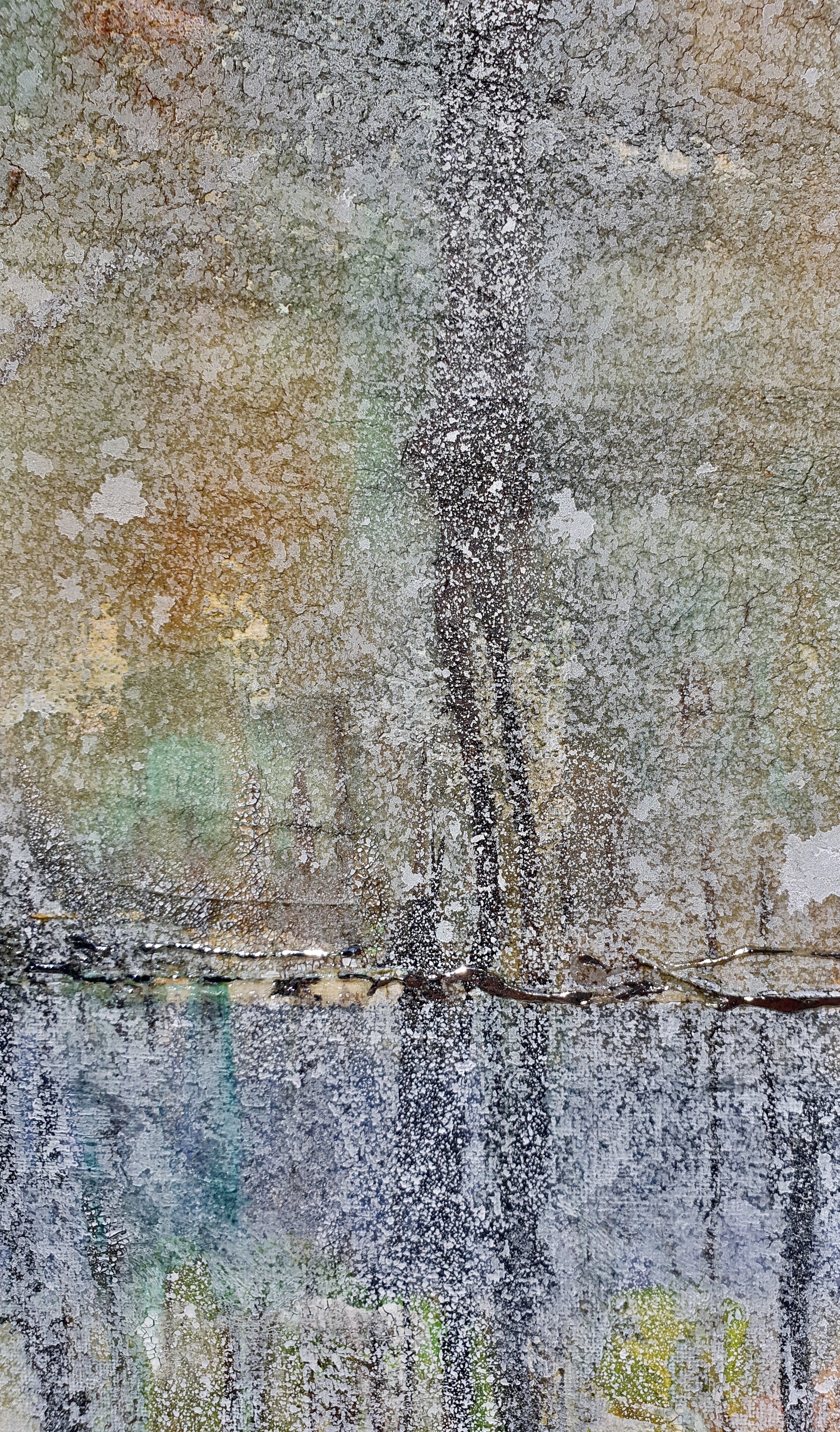 Winter Solstice - Forest Lake Reflection Painting