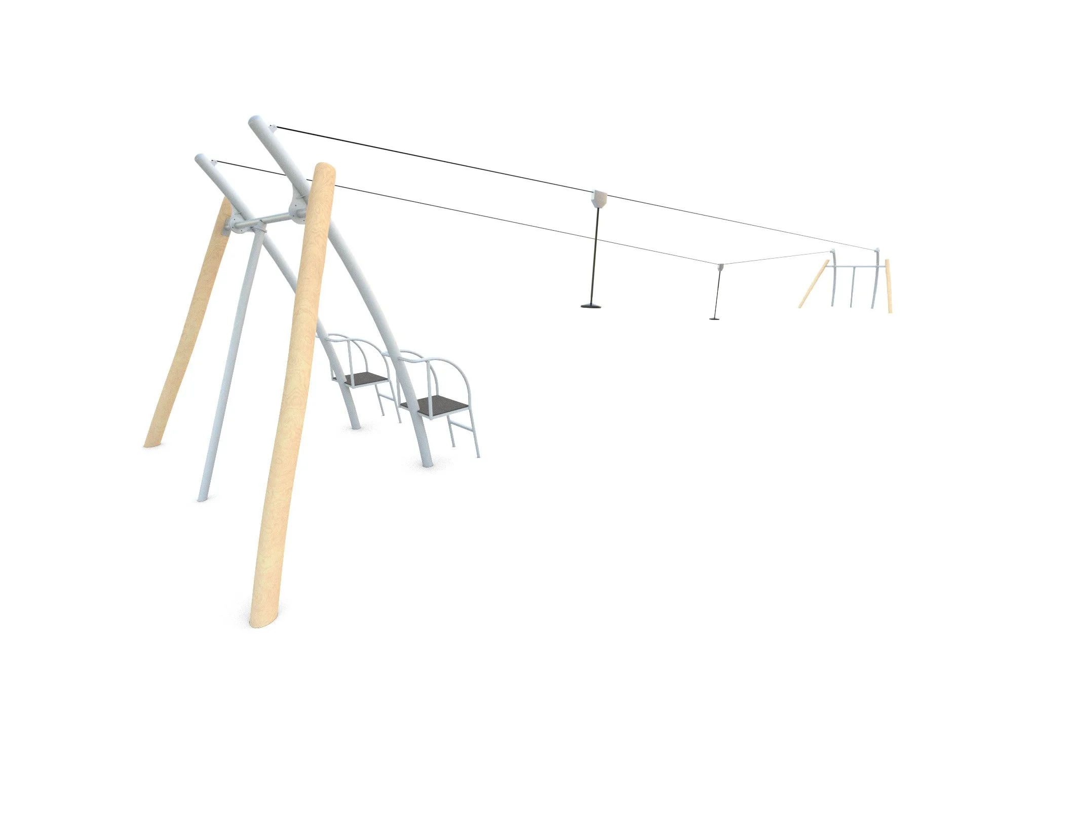 TBR7193 -  Meowth Robinia Double Zip-Line