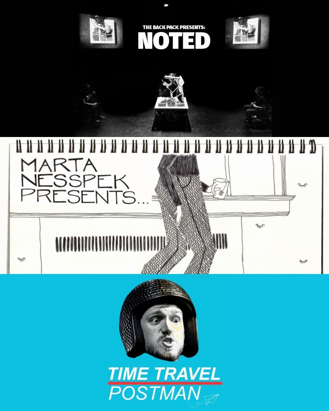 (Works in Progress &amp; Excerpts) Noted ,Marta Nesspek Presents... , Time Travel Postma
