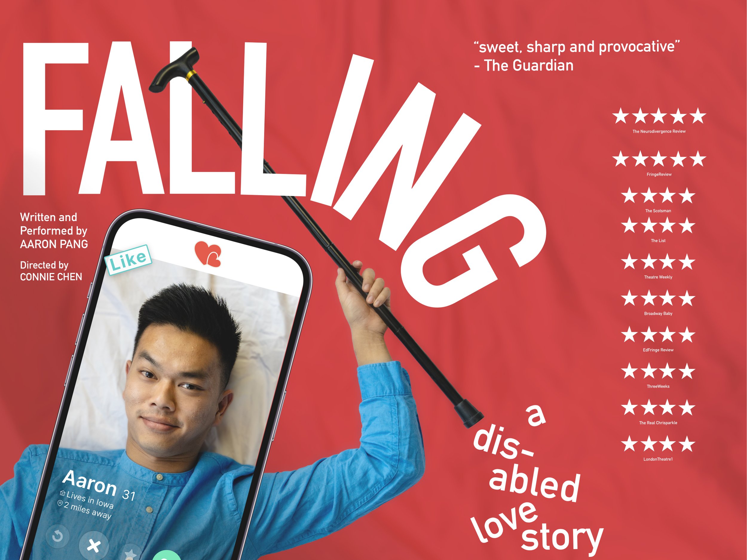 Falling: a disabled love story poster