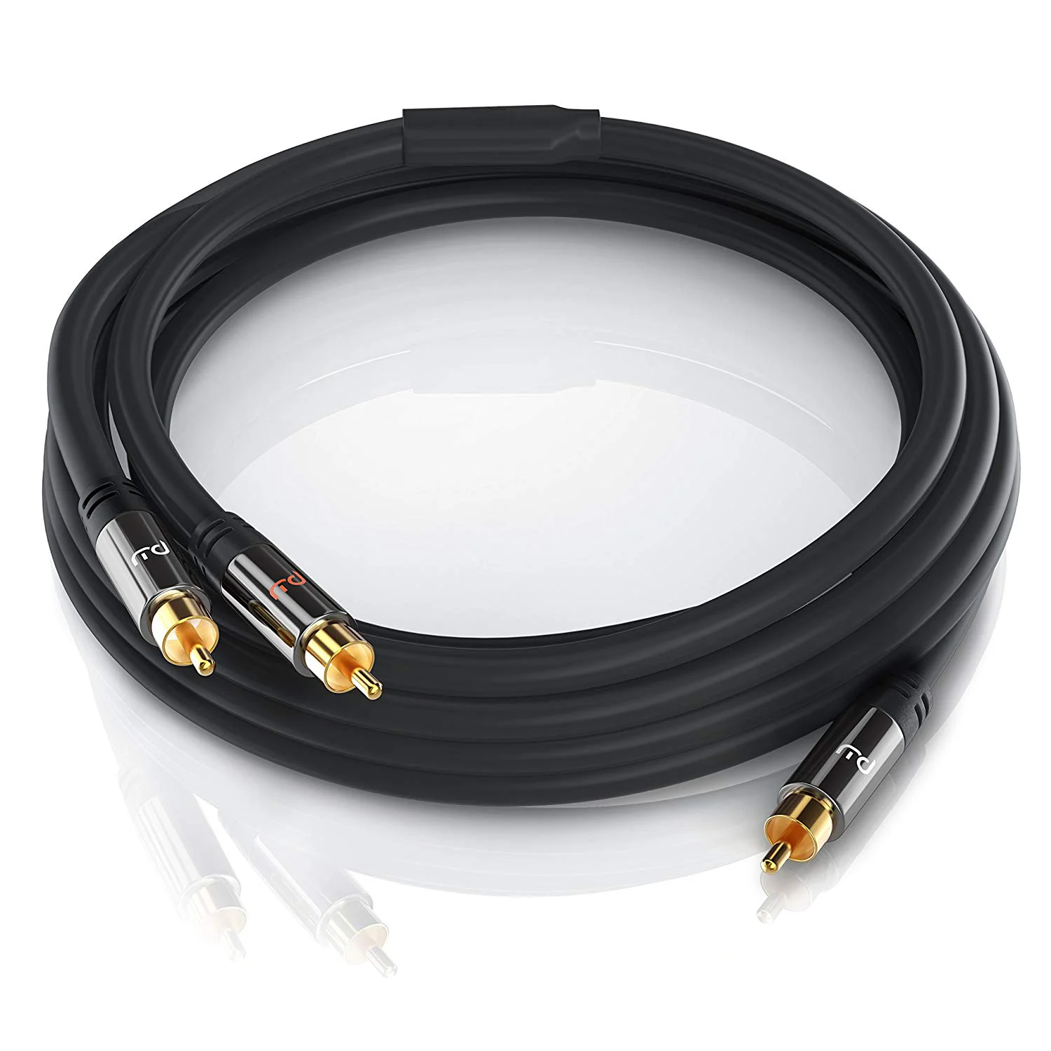 Primewire HQ Platinum AUX Klinkenstecker zu 2x Cinch RCA Metall Stecker 1,5 m