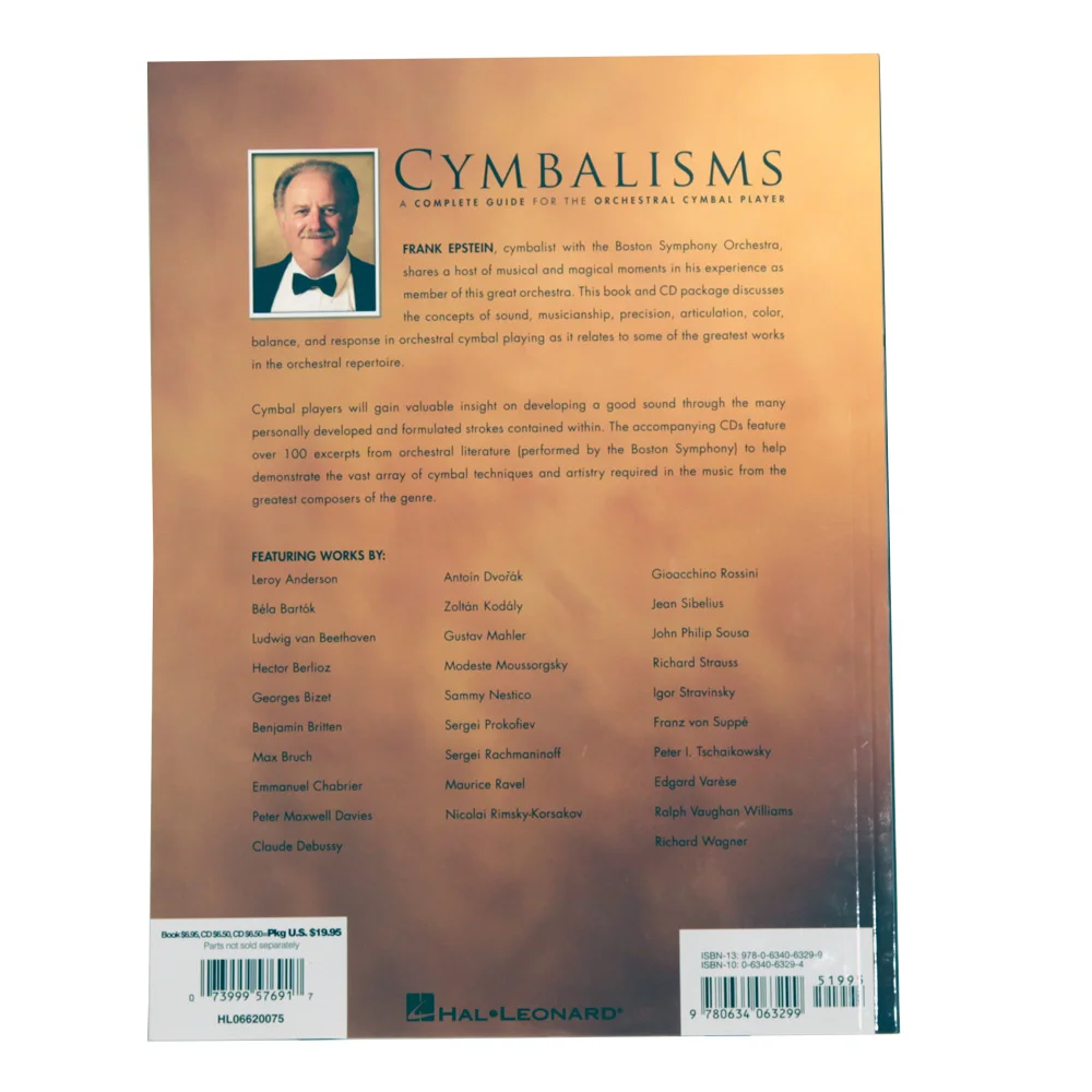 Cymbalisms was authored by Frank Epstein back cover
