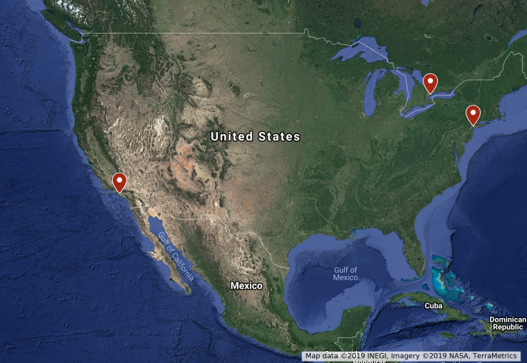 Map of North America
