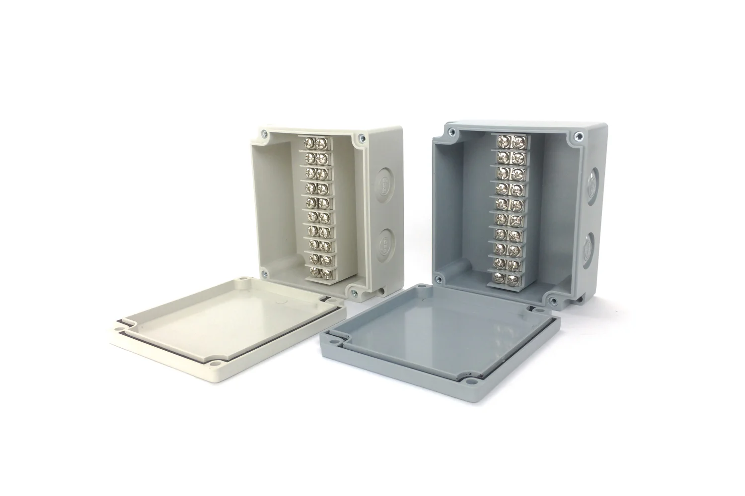 10-Position ABS Centered 2-Way Terminal Enclosure Box