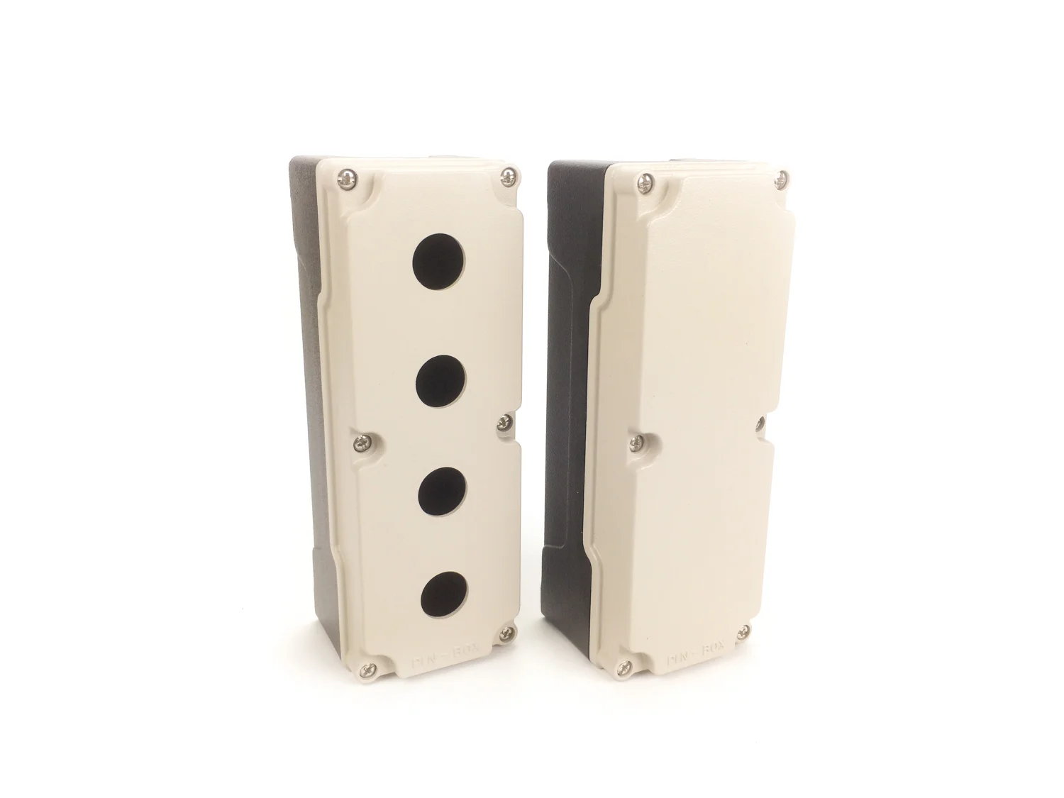 Cast Aluminum 4-Hole Push Button Boxes