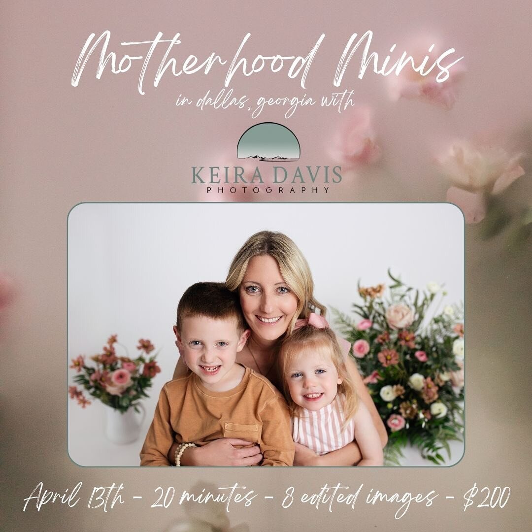 Motherhood Minis ✨
 
Happy Easter! Spring has sprung, and Mother&rsquo;s Day is coming! Mamas pour their heart and soul into their babies day in and out for 18+ years. You deserve all the photos with your little (or not so little) ones!

Now while th