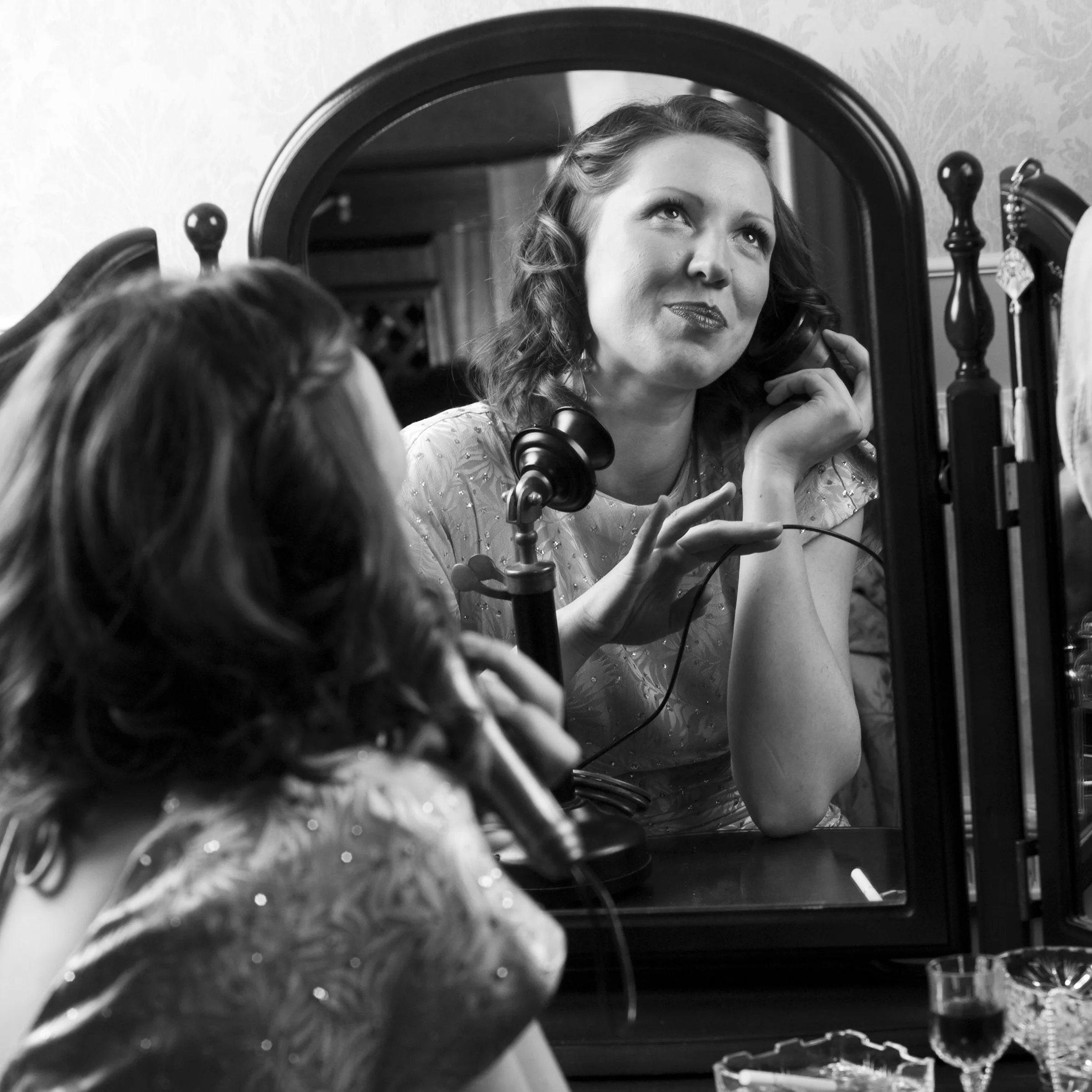 This is me some 10 years ago, photography student at the time, posing for a fellow photographer's project Since then I cut my hair short and bought a mobile phone. Photograph courtesy of Nathalie Sternberg
