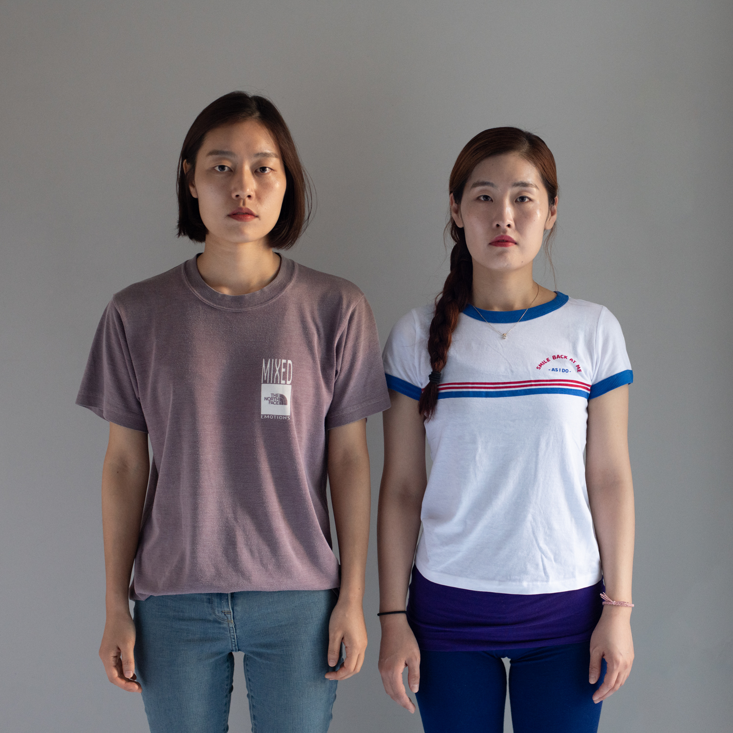 Jinny and Boreum / sisters / Seul, South Korea. Boreum moved to Canada, but they take a trip together twice a year so they can see each other.