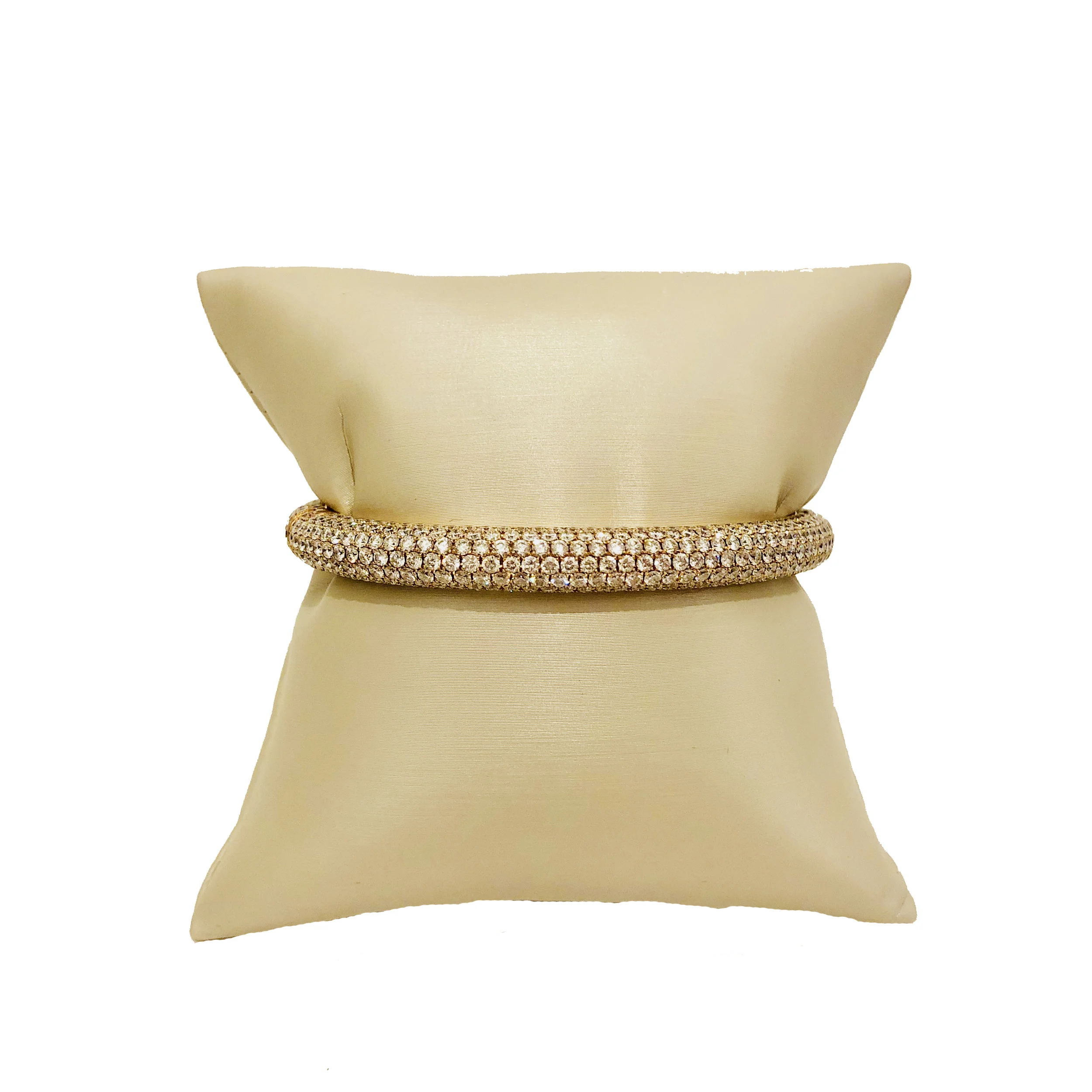 Pave Diamond Bangle in Rose Gold