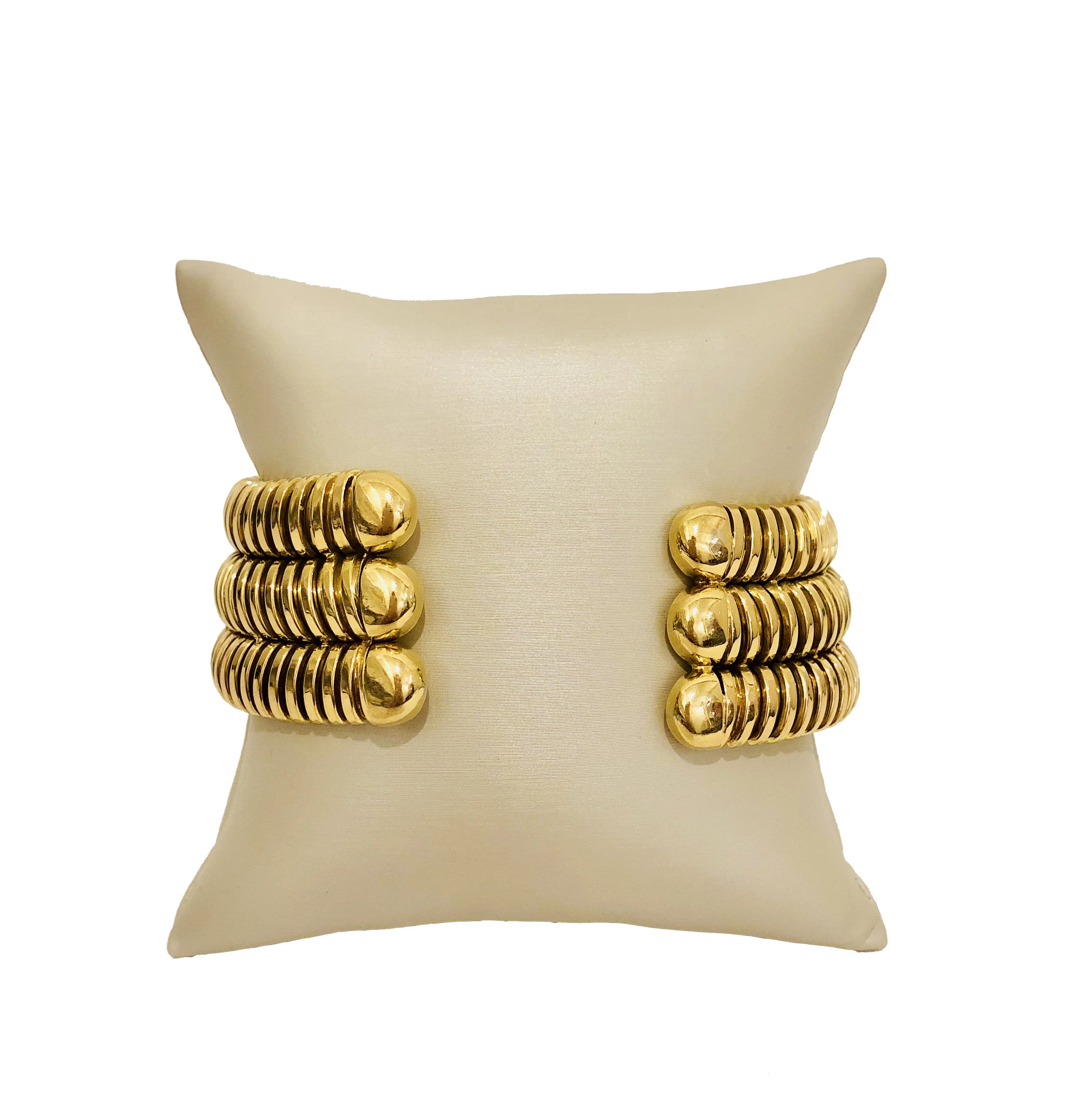 Triple Yellow Gold Flexible Cuff