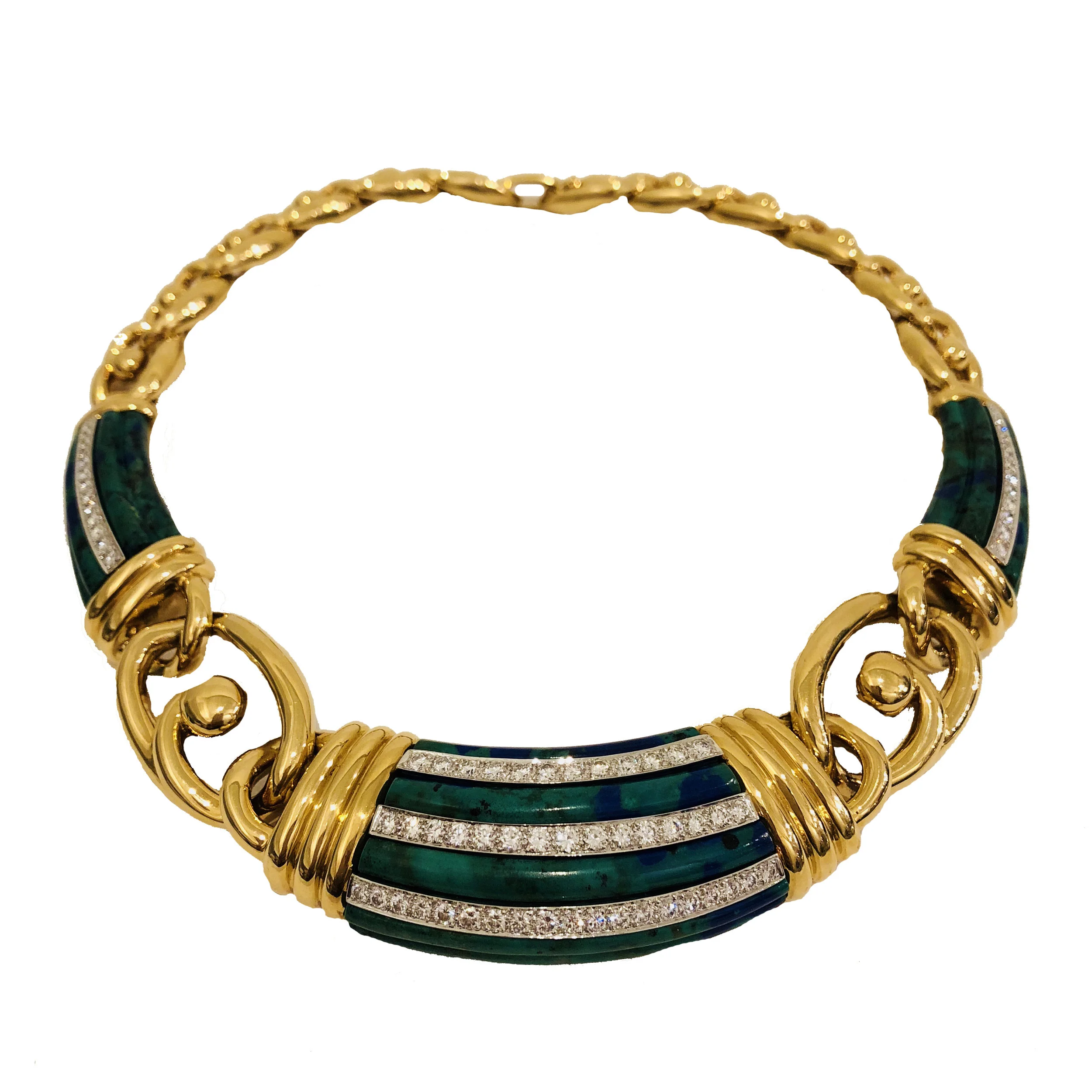 Important David Webb Azurite Choker