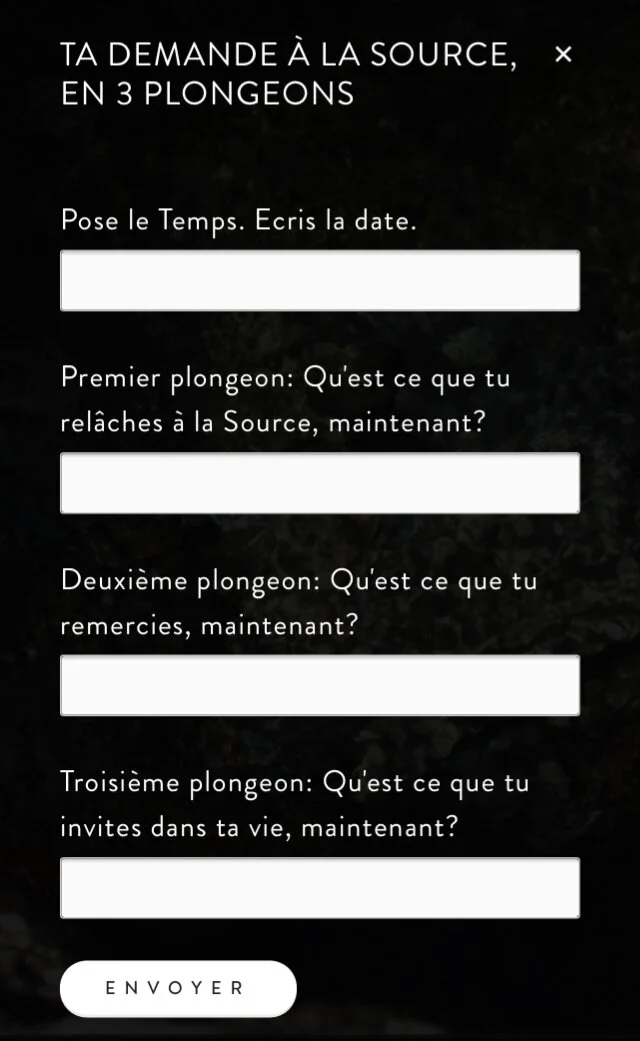 L’interface de nos 3 Demandes à la Source