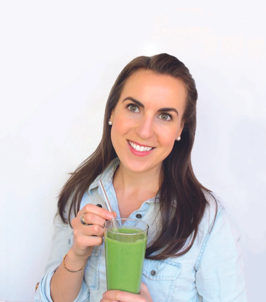 nadia neumann with green smoothie