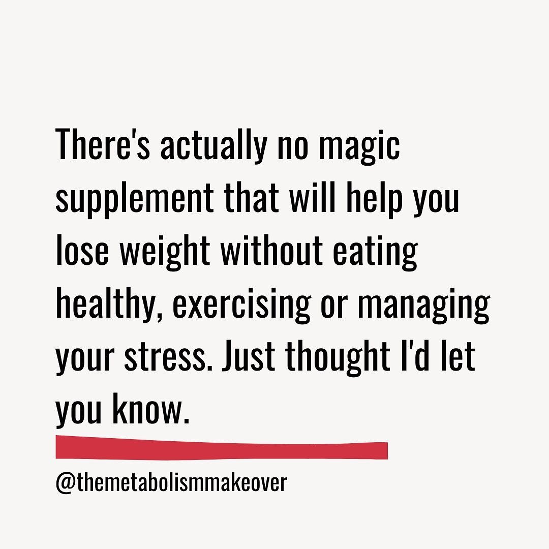 I wish this wasn't true, but it is 😑
⠀⠀⠀⠀⠀⠀⠀⠀⠀
We all love a shortcut - I'm guilty, too. But when it comes to weight loss and living a healthy lifestyle, there truly isn't one.
⠀⠀⠀⠀⠀⠀⠀⠀⠀
I mean, don't get me wrong, there are definitely ways to make 