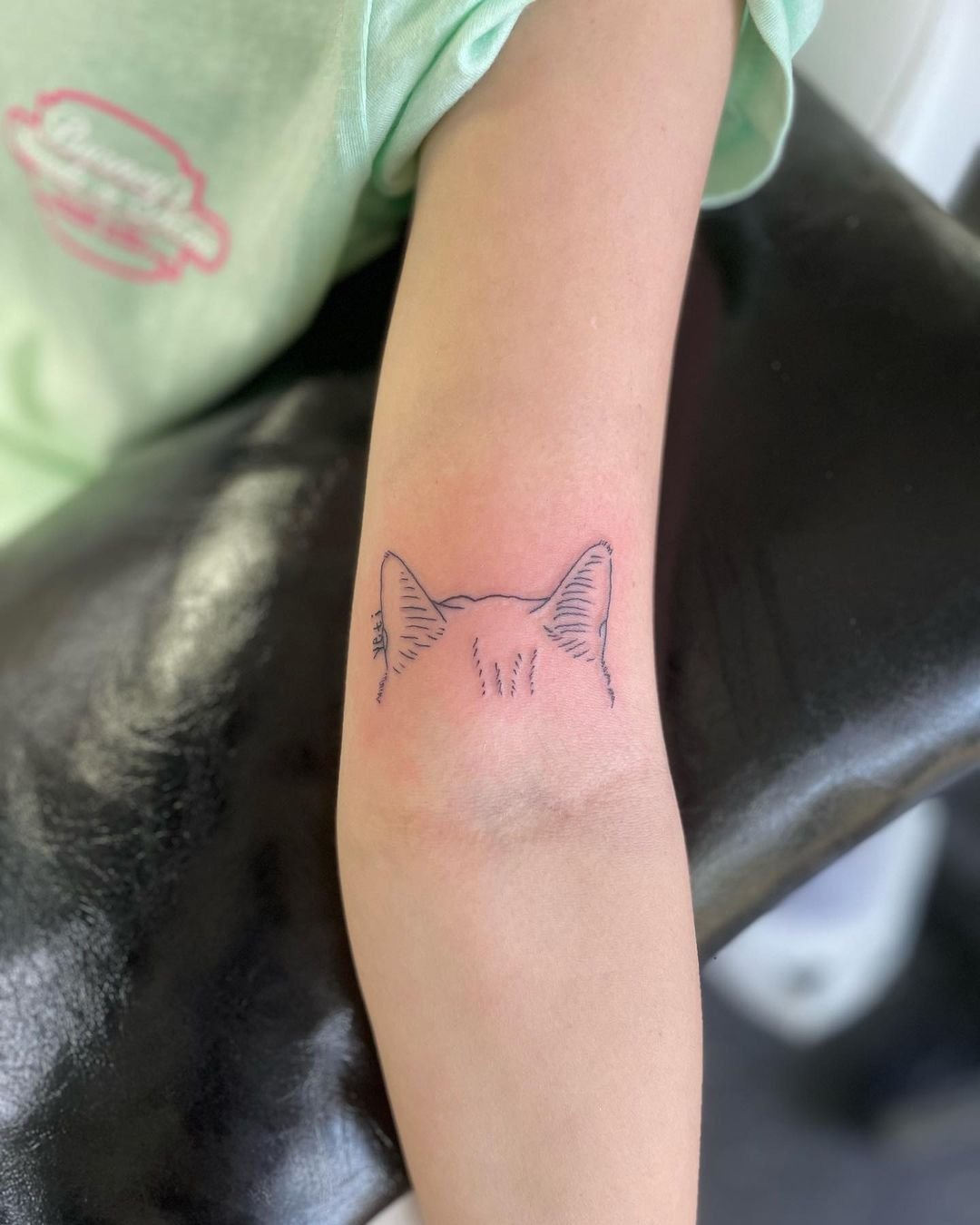 Personalized cat ear tattoo  Tattoos Cat tattoo designs Cat tattoo