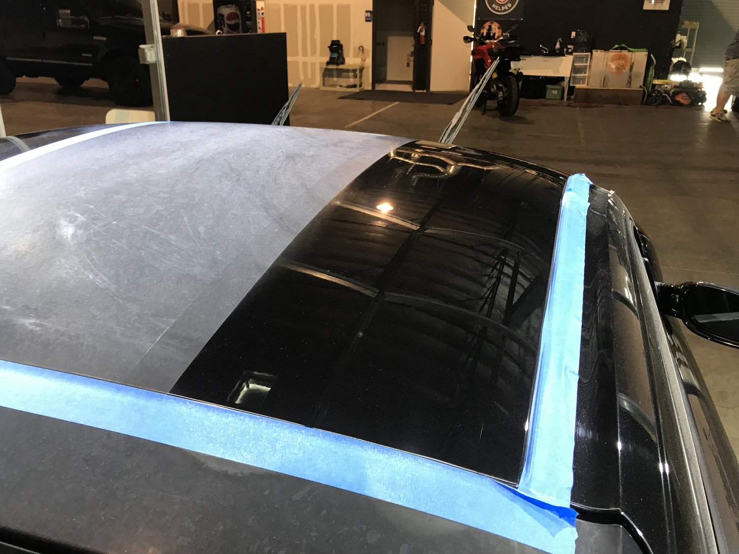 Paint being machine polished
