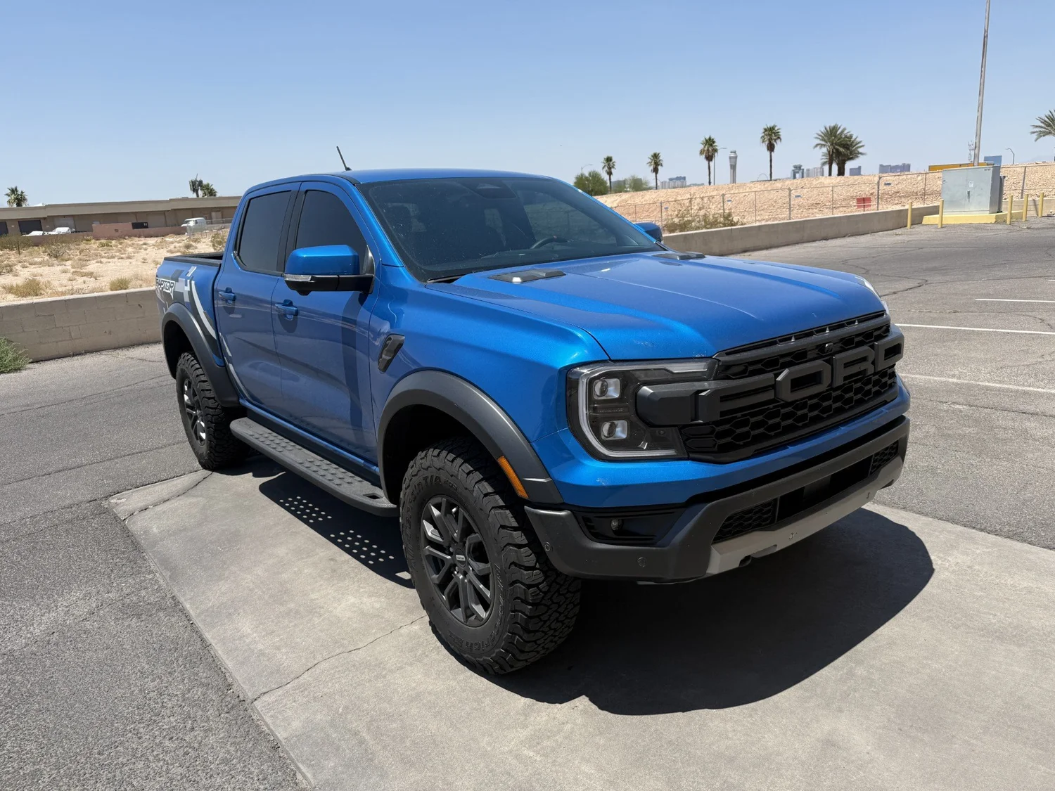 Gloss paint protection film on a Ranger