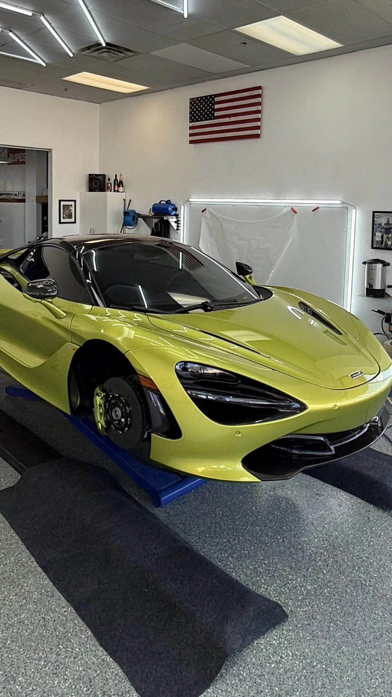 McLaren getting Paint protection film installed