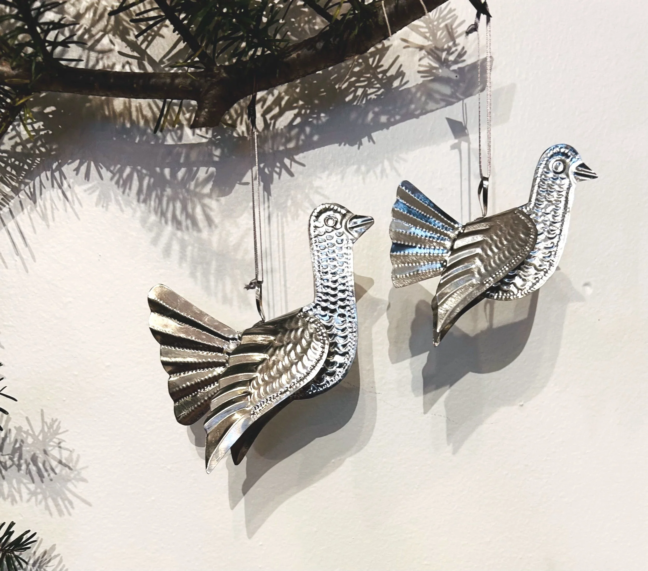 tin bird ornament