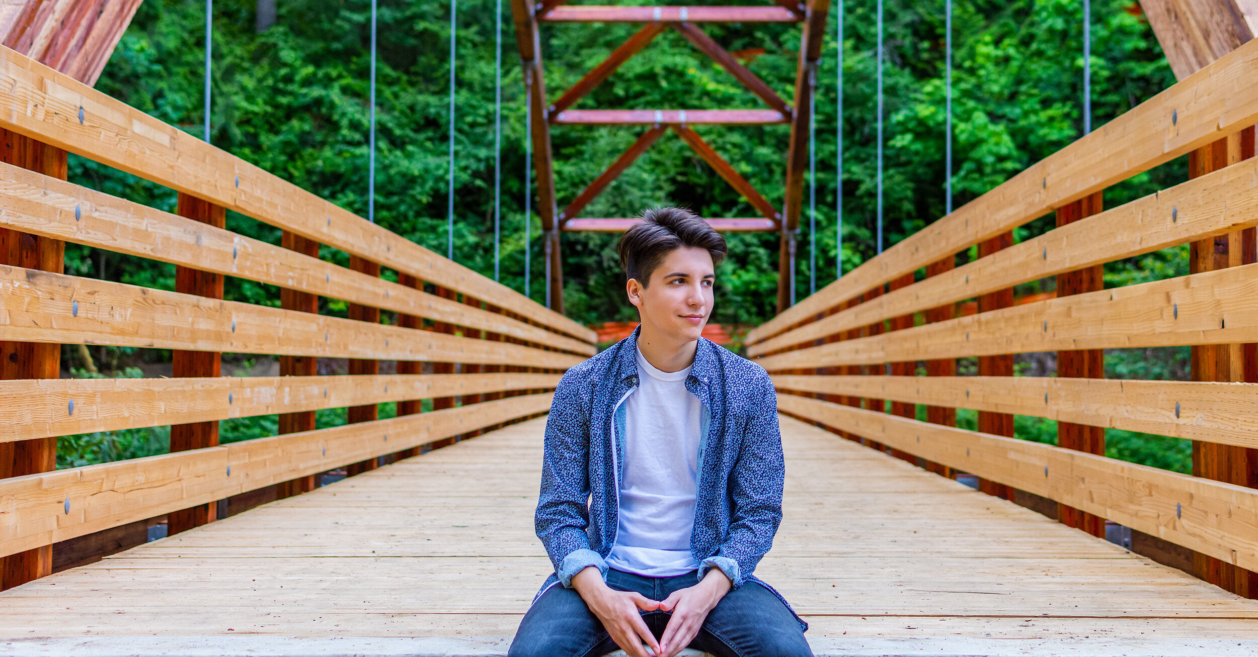 Young Man on a Bridge