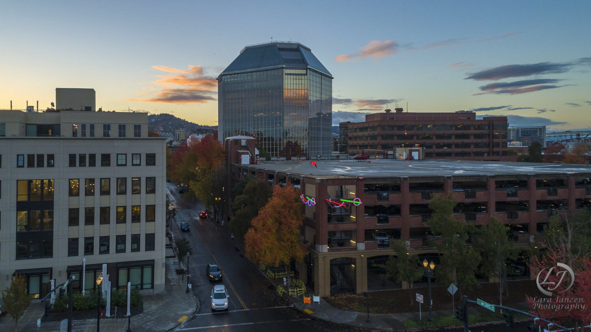 Downtown Portland Oregon at Sunset