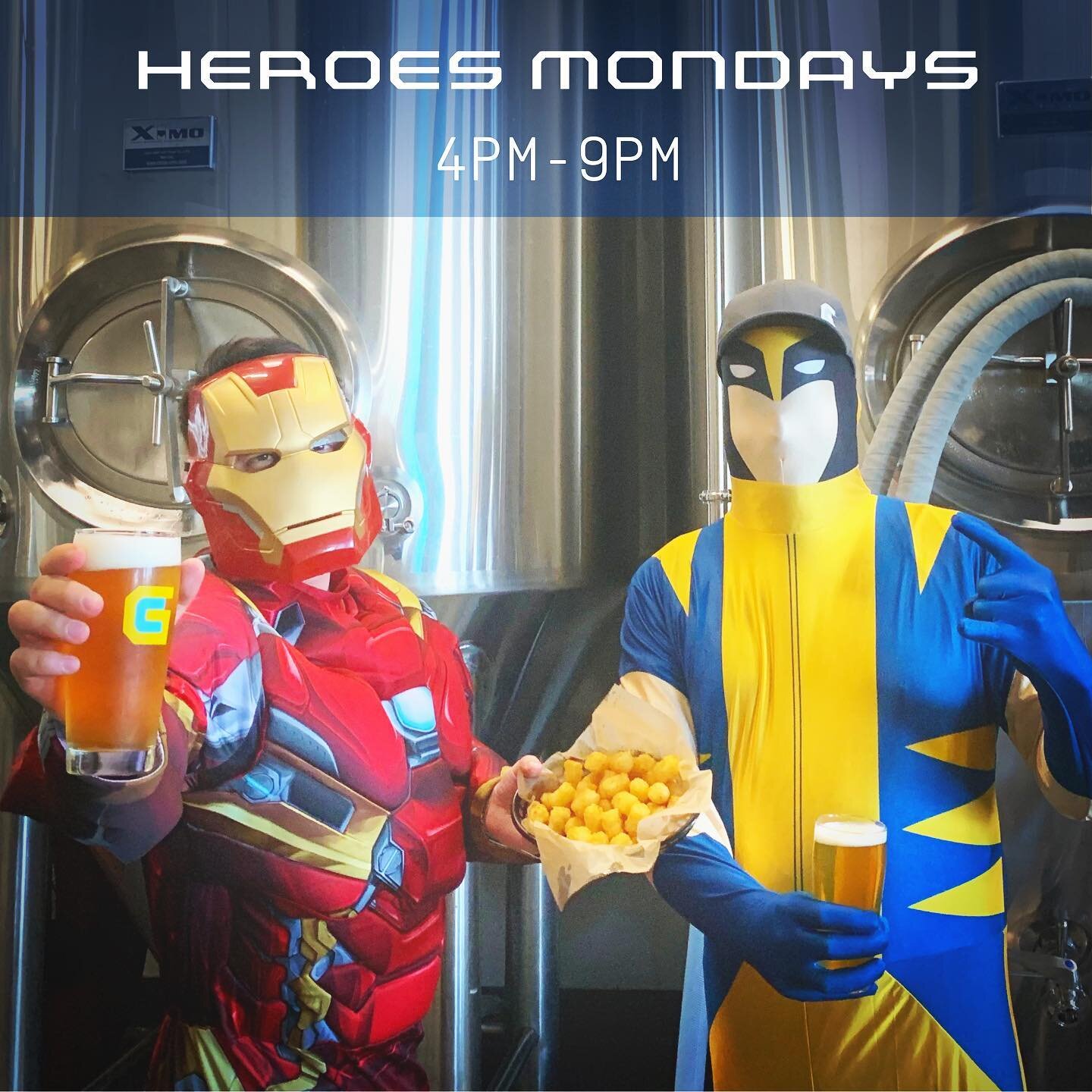 HEROES MONDAYS Now open on Mondays from 4pm-9pm with a Heroes mega-discount for healthcare, essential workers, military, and first responders.

Thanks to everyone&rsquo;s efforts we made the transition from purple tier to red tier.  Much appreciation