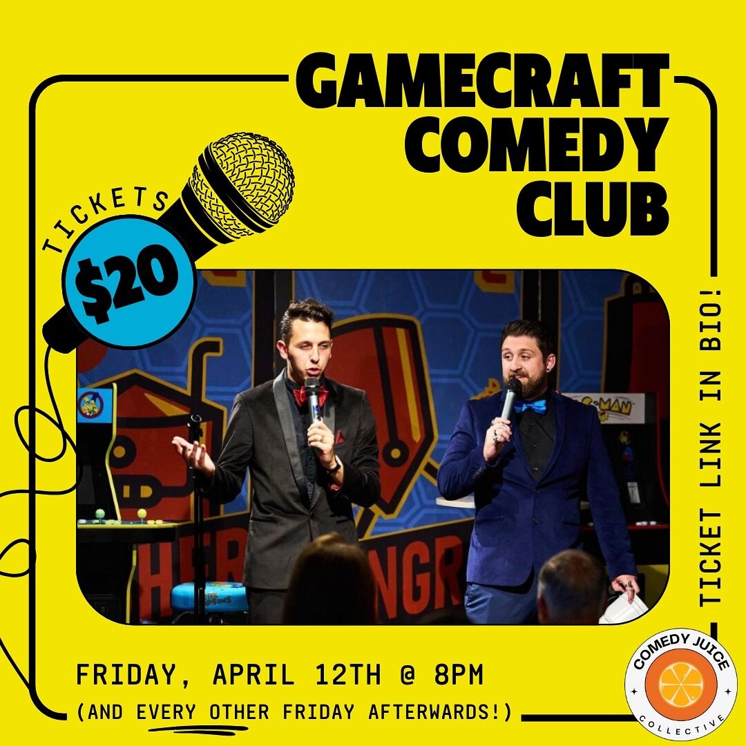 A new comedy experience is coming you way. 🎙️ 

GameCraft Comedy Club begins 4.12.24 at 8 PM. Every other Friday, our fantastic hosts will bring you some of the best names in stand up for your enjoyment. Plus, we&rsquo;ll have cold drinks and plenty
