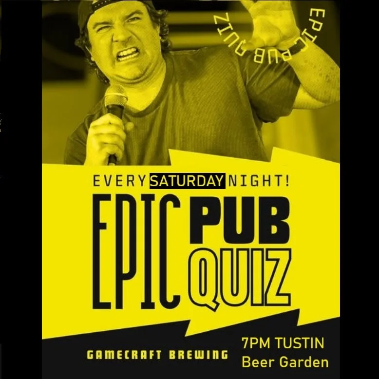 TONIGHT 7PM, here in Old Town Tustin:

Saturdays are now EPIC in Old Town Tustin!

@epicpubquiz is now here in Tustin. Don&rsquo;t miss this fast-paced trivia action, bring your friends and family.

🔥 Same epic energy
🧠 Same devious questions
🍺 Ne