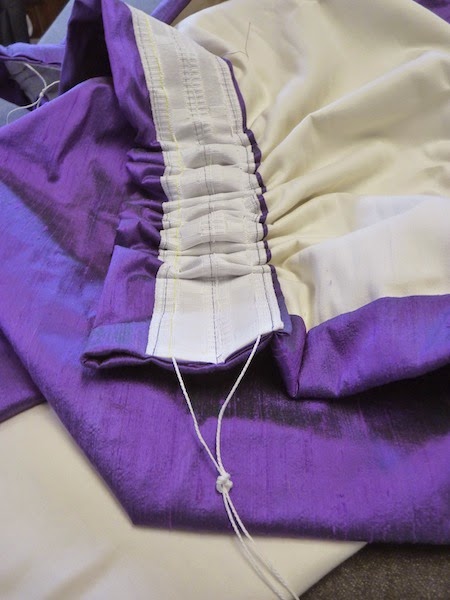 Personally, I think smocking should be reserved for cute dresses and skirts and be kept far away from drapery. Photo from Mary Jo .