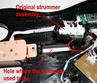 old strummer removed, but still connected