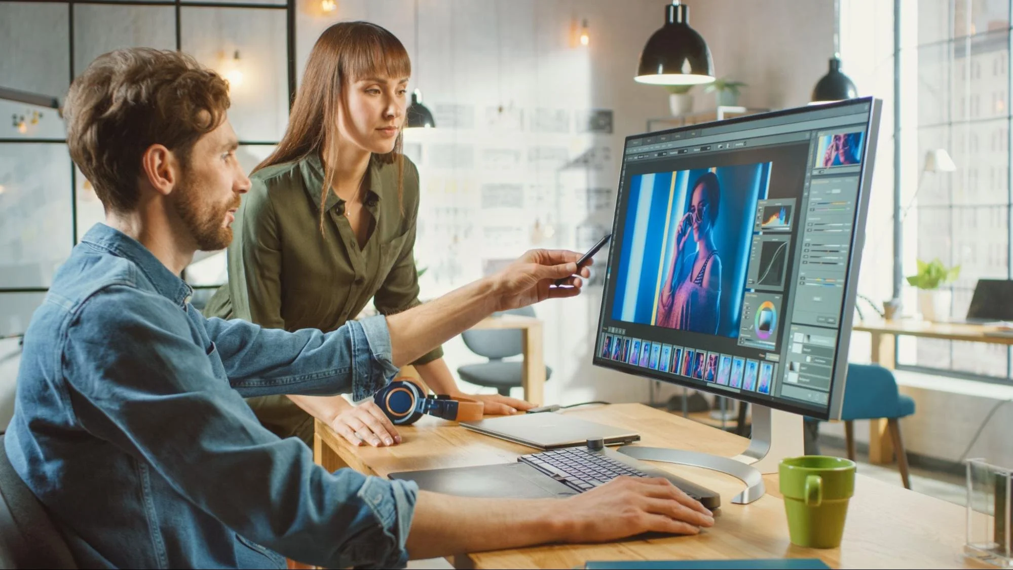 An editor consulting a friend for professional work