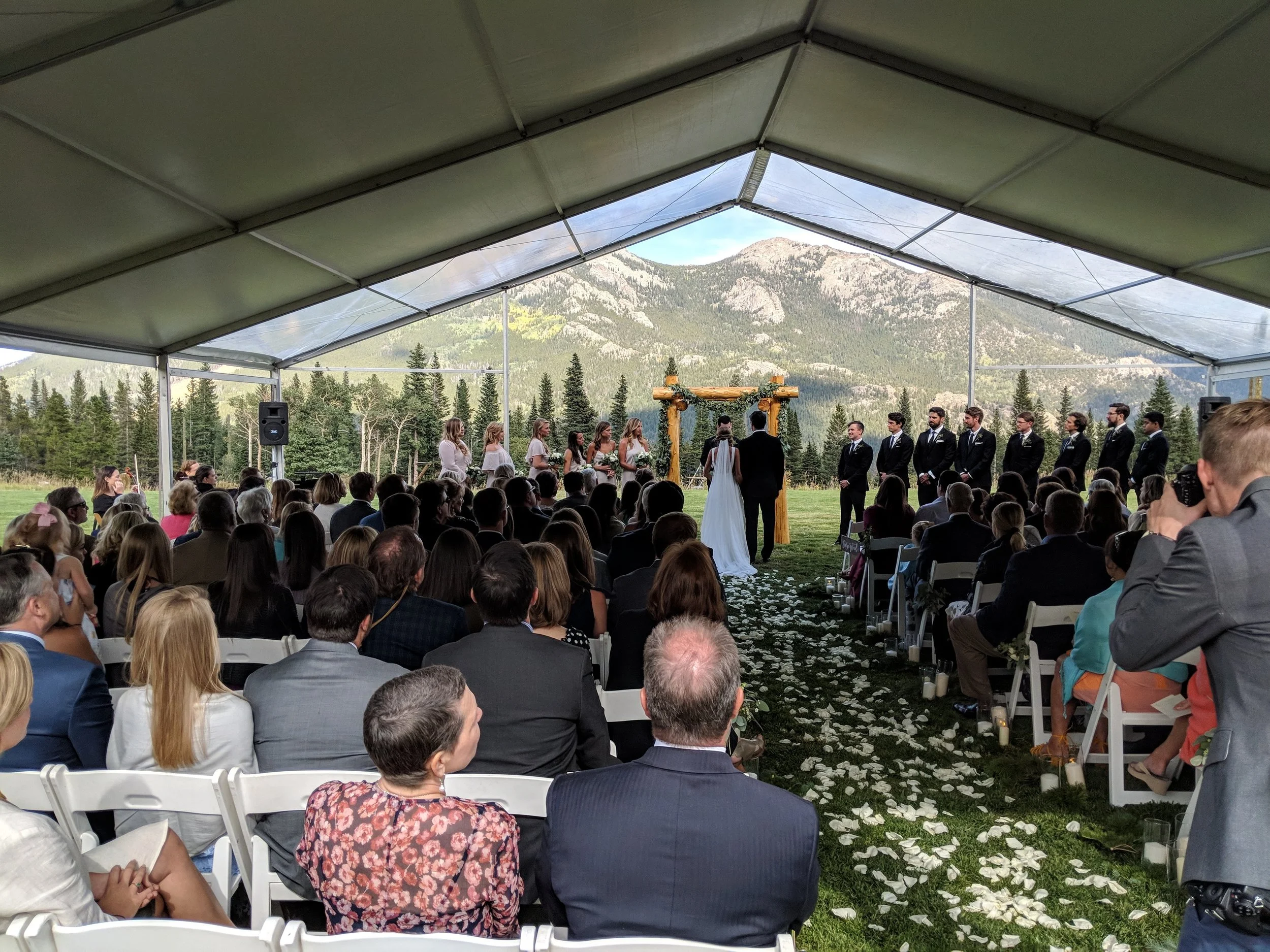 Flute quartet wedding ceremony music in estes park, Colorado