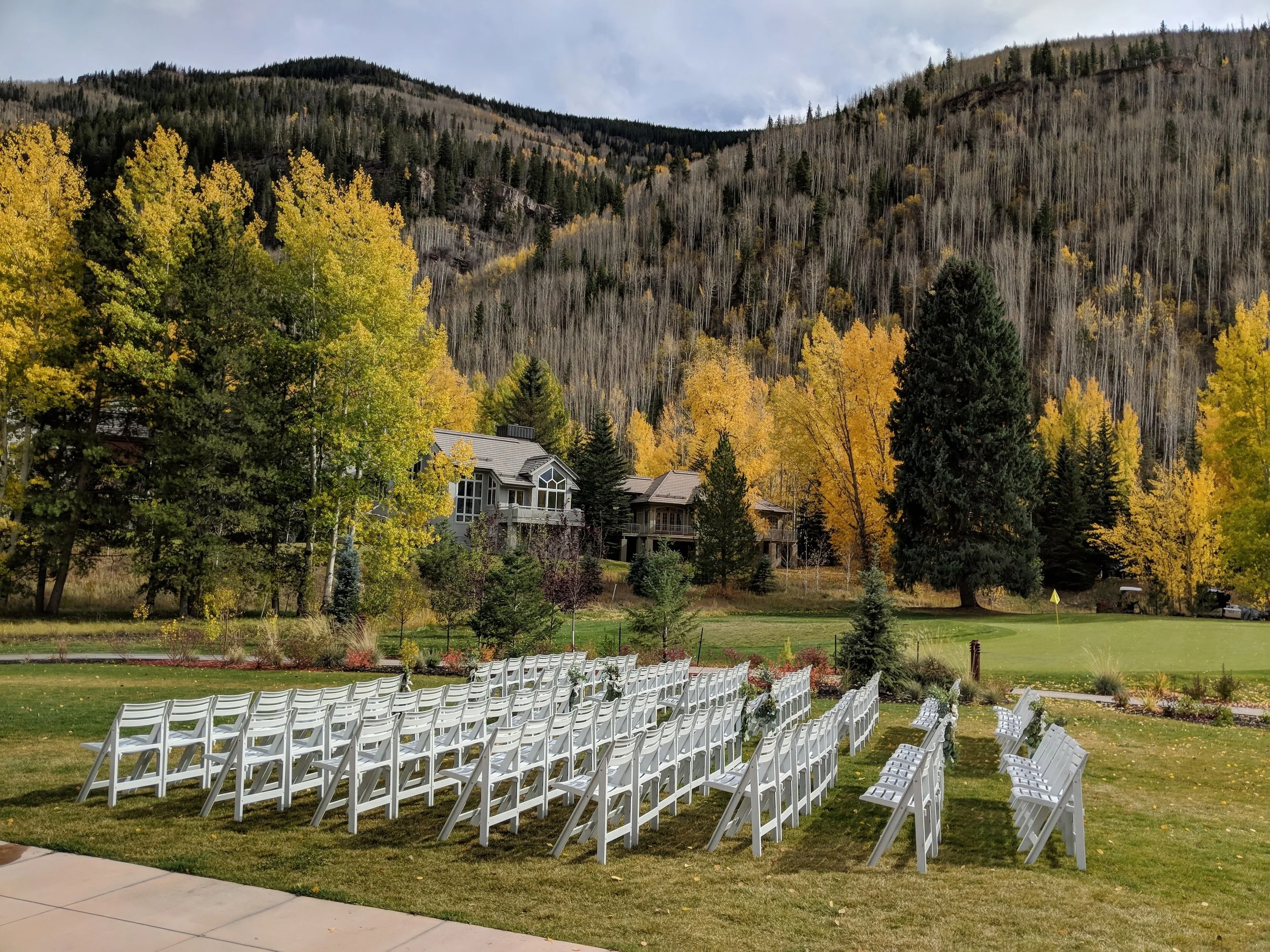 Flute and Guitar Wedding Ceremony Music at the Vail Golf Club in Vail, Colorado