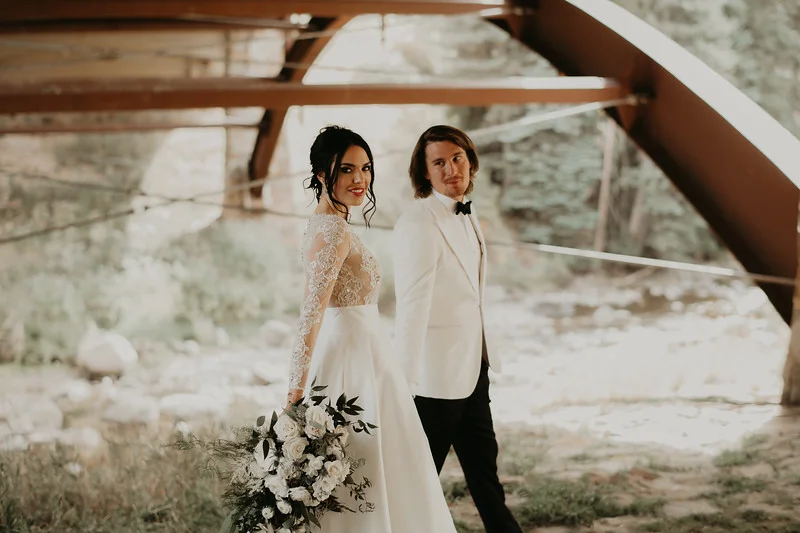 Flute and cello rap and popular wedding ceremony music at the holy cross event deck in vail, colorado, Photo by back country imagery